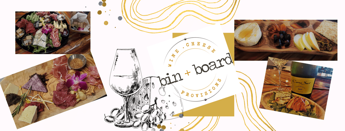 Photo of bin + board WINE / CHEESE/ PROVISIONS