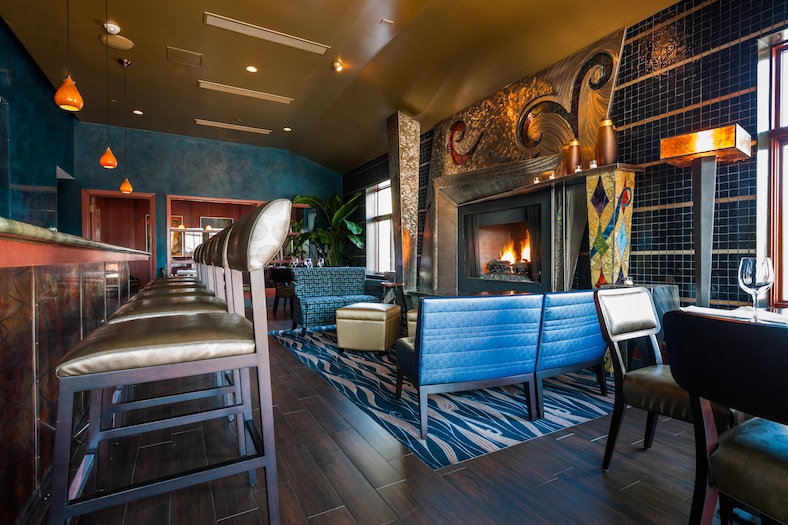 Photo of blue grillhouse